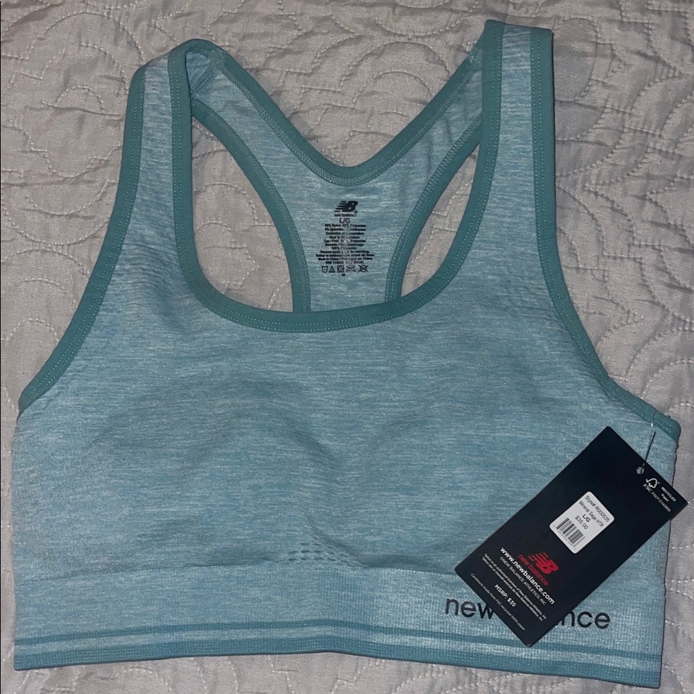 New Balance Women's Sky Blue Sports Bra